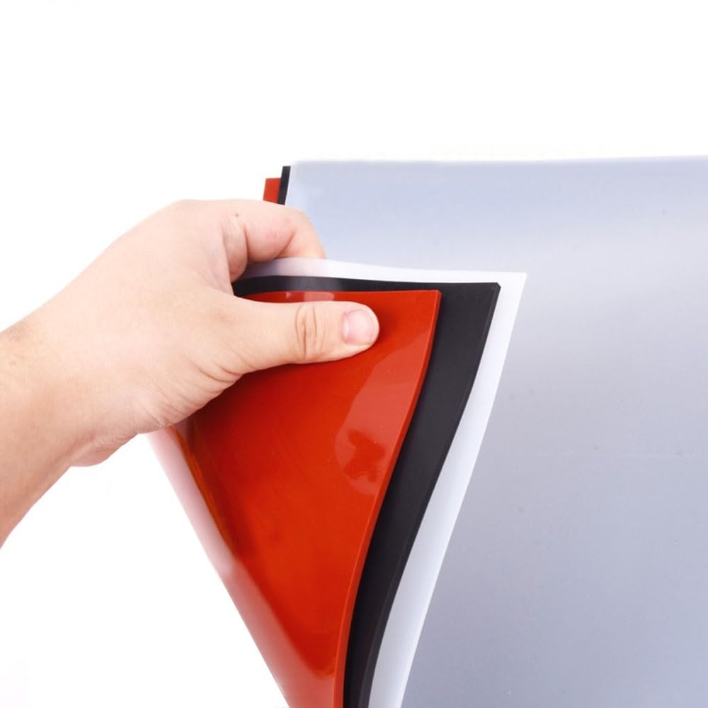 Feuille De Caoutchouc De Silicone Noir Mat 500 X 500 Mm Pour Résistance à La Chaleur (épaisseur : 2 Mm