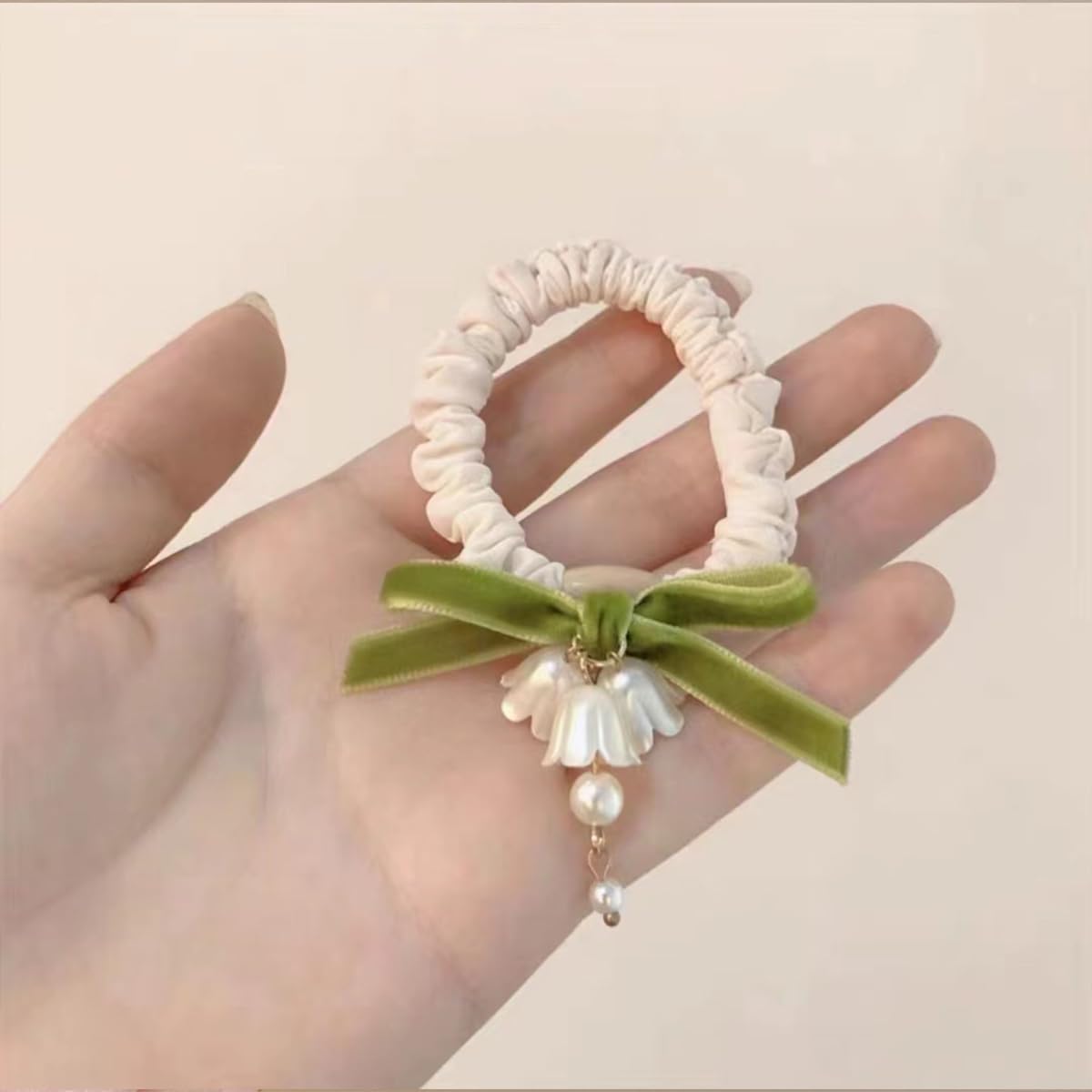 Amazon.co.jp: スズランの花 大腸シュシュ ゴム筋 かわいい スズラン本