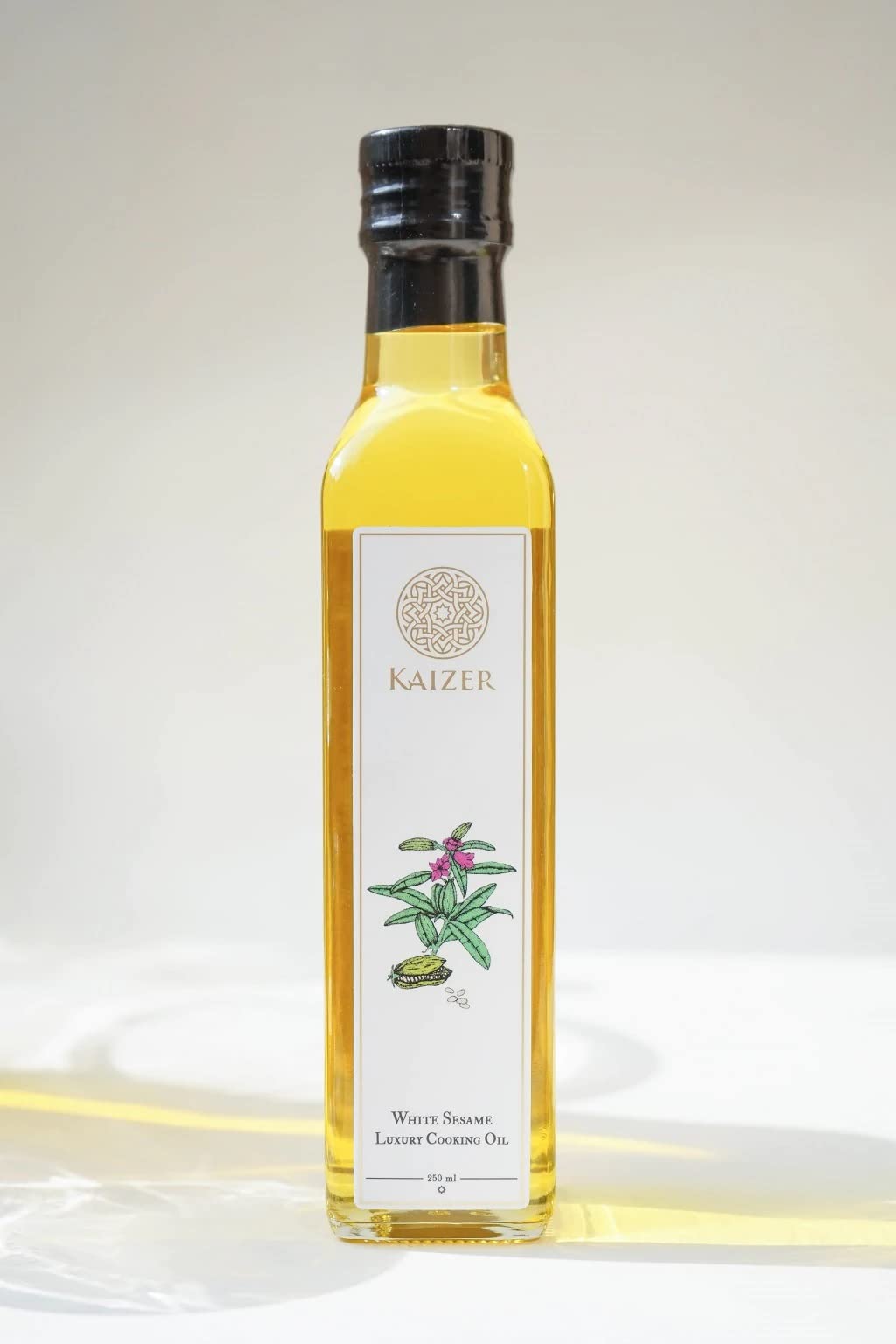 KAIZER Premium White Sesame Cold Pressed Oil, Pure & Unprocessed, 250 ml