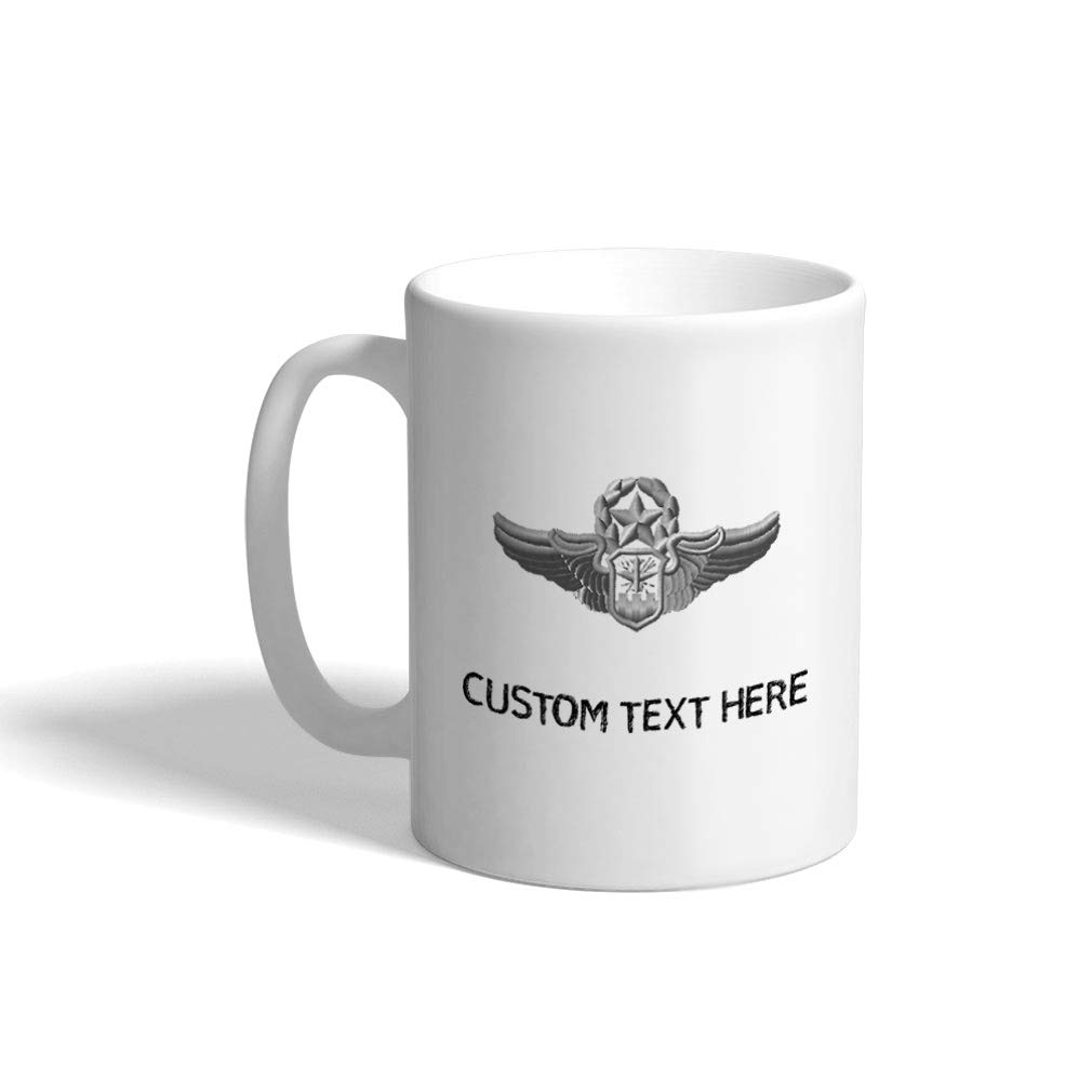 Taza De Cerámica Insignia de Navegante Maestro de la Fuerza Aérea Militar