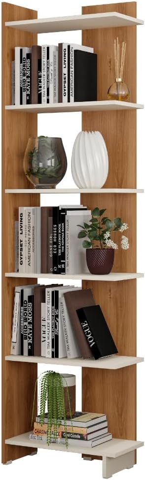 Estante Livreiro Organizador Multiuso Casa e Escritório Eccos Nature/Off White