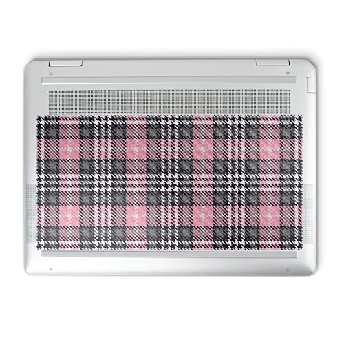 Image of MightySkins Carbon Fiber Skin Compatible with HP Spectre x360 14 inch (2022) Full Wrap Kit - Pink Plaid | Protective, Durable Textured Carbon Fiber Finish | Easy to Apply | Made in The USA