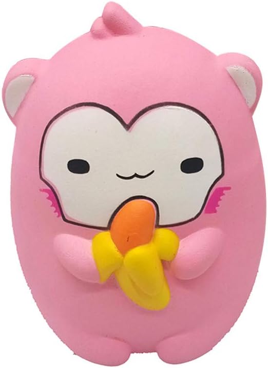 Squishies Jumbo Slow Rising Clearance for Kids! Lovely Collection Toys Banana Monkey Scented Stress Toy Stress Relief Toy Hop Props (Pink)