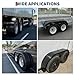 Garvee Double Axle Trailer Fenders (2-Pack) - Heavy Duty 14 Gauge Steel, Fit 13