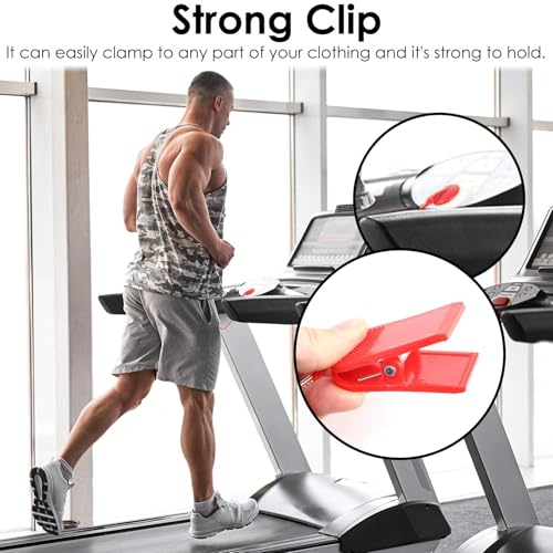 SinChic Laufband Sicherheitsschlüssel,Universal Laufband Magnet Sicherheitsschloss Magnetischer Sicherheitsschalter für Laufbänder Not-Stop-Zubehör für die meisten Laufbänder Rot 3,1 cm L