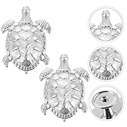 DOITOOL 2pcs Cabinet Knob Nautical Turtle Drawer Dresser Knobs and Handles Door Pulls Handle Single Hole Knobs for Kitchen Bathroom Dresser Furniture Accessories - Image 3