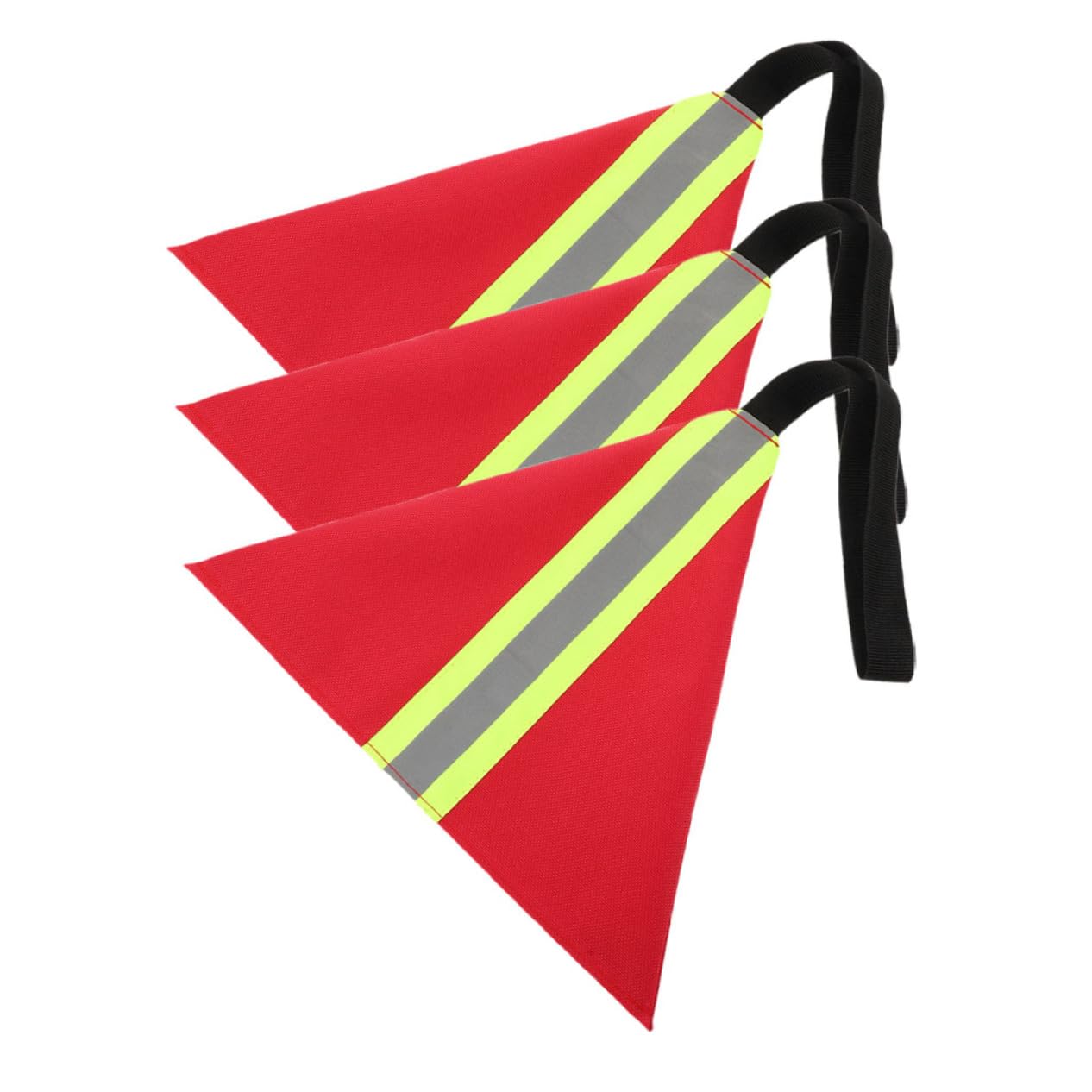Mikikit Drapeau de Sécurité pour Kayak, Rouge, Bande Réfléchissante, Tissu Oxford, 3 Pièces, Léger et Portable pour Océans et Lacs | Toile Oxford, Bande Réfléchissante et Sangle, pour Sports Nautiques, Transport en Mer, Usage Léger