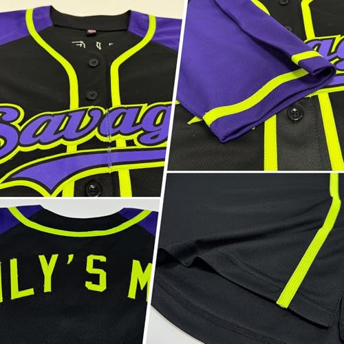 Custom Blank Jersey for Baseball Softball, Personalized Full Button Team Uniform Short Sleeve T-Shirt for Youth Adult miniatura 2