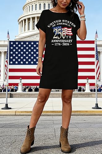 Image of Vintage Rock Country Music Dress for Women Rock Concert Band Graphic Tshirt Casual Letter Print Short Dress