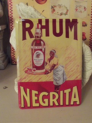 Éditions Clouet 29018 - Petite Plaque métal 15x21 cm Rhum Negrita - Serveuse