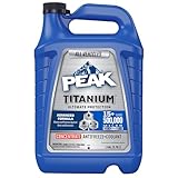 PEAK Titanium Concentrate Prediluted Antifreeze and Coolant for All Engine Cooling Systems, Long-Lasting Yellow Engine Coolant/Antifreeze for Lifetime Engine Protection in All Vehicles, 1 Gal.
