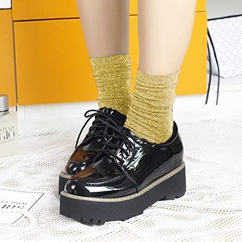 Glitter Shiny Socks for Women Retro Loose Socks Short Tube Crew Socks3