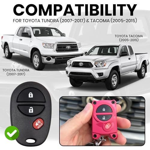Image of for Toyota Key Fob Cover with Built-in Bottle Opener - Rugged Protective Shell for Tundra (2007-2017) & Tacoma (2005-2015) - Enhanced Grip & Durability - Key Fob Replacement Shell - Custom Colors