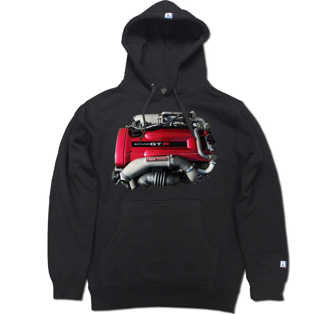 FTD Apparel R Built Men's RB26 GTR Skyline Engine Pullover Hooded Sweater