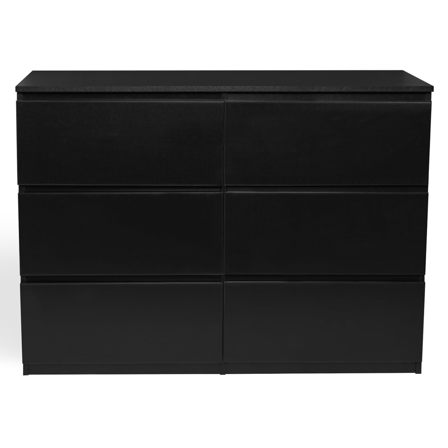 IDMarket TOMI - Cajonera 6 cajones 110 cm Madera Negro