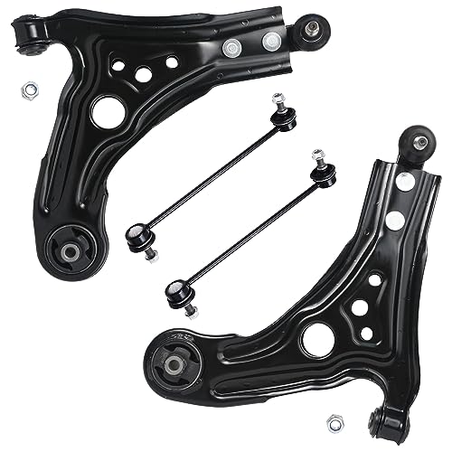 Image of Detroit Axle - 4pc Front Lower Control Arms and Sway Stabilizer Bars Kit for Chevrolet Aveo Aveo5 - [Pontiac G3 Wave Wave5] - Suzuki Swift+