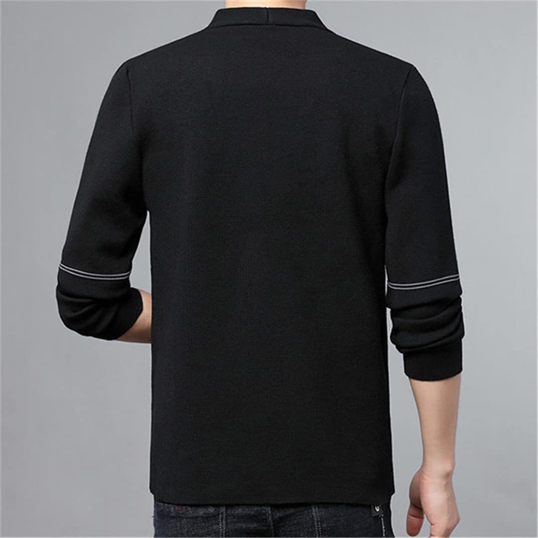 Vogrtcc Hombres Suéter Cardigan Otoño Suéter Chaqueta Calle Casual Punto Cuerpo Fit Moda Cardigan Abrigo