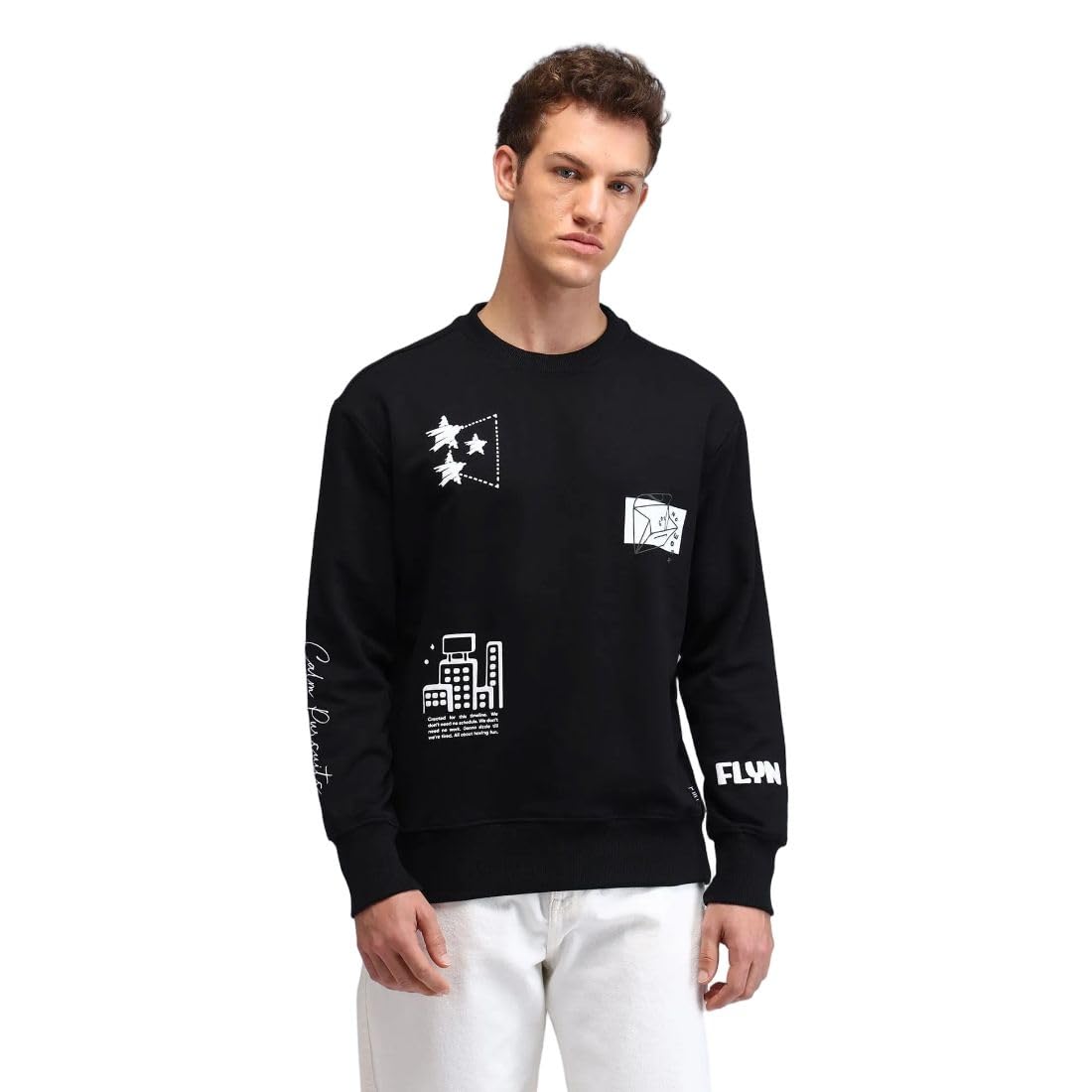 flying machine Men's Relaxed Fit Sweatshirt| Printed-picture-26