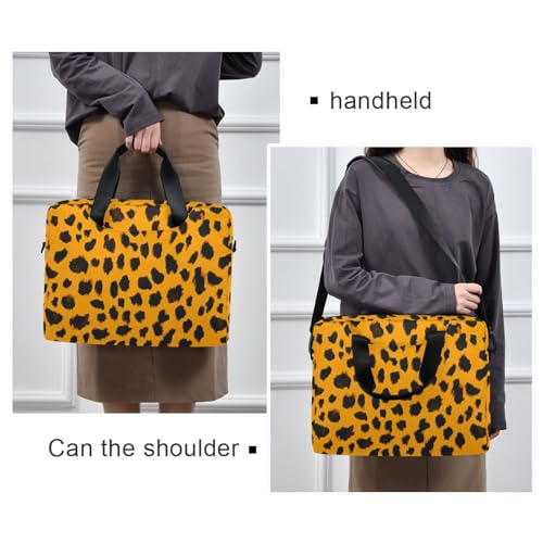 Maletín para portátil 15.6" naranja estampado leopardo miniatura 2