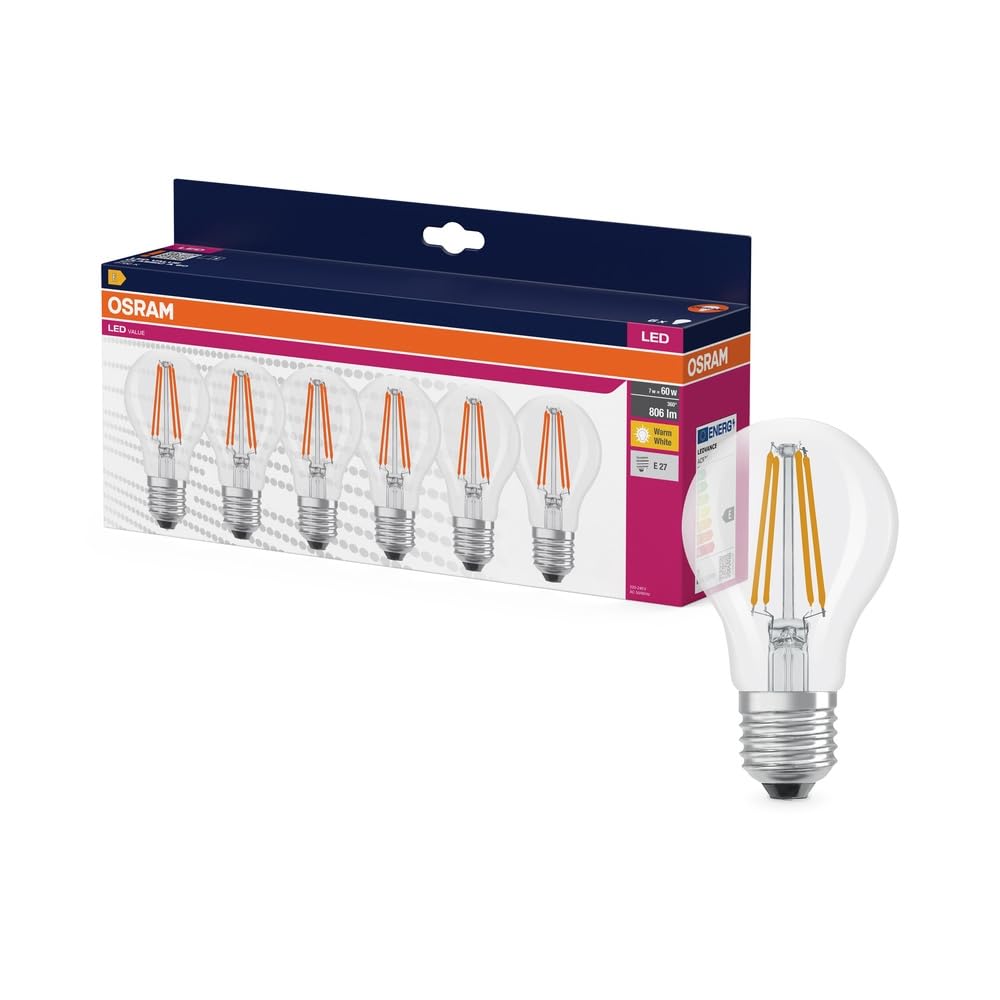 OSRAM LED Star VALUE A60, paquete de 60 bombillas, reemplaza bombillas | , LED Lamps, 60.00 Millimetres dia, , Paquete de 60