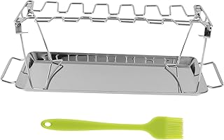 Yardenfun Rack De Perna De Frango Assado Rack De Assar Peru Suportes De Prateleira De Arame Rack De Roupas Dobráveis 1 Conjunto De Suporte De Frango Assado Rack De Churrasco Coxas De