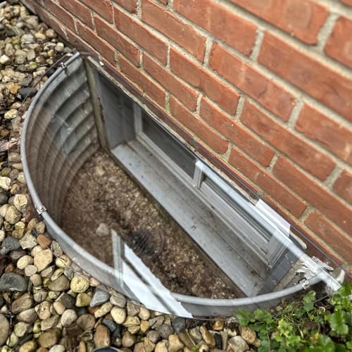 Polycarbonate Window Well Covers Outside, Basement Window Well Cover, Heavy Duty Clear Plastic Window Guard, UV Resistant, Waterproof & Protects Against Debris/Only Cover (39" L X 18" W) by GONGJIANG - Used condition - Image 7
