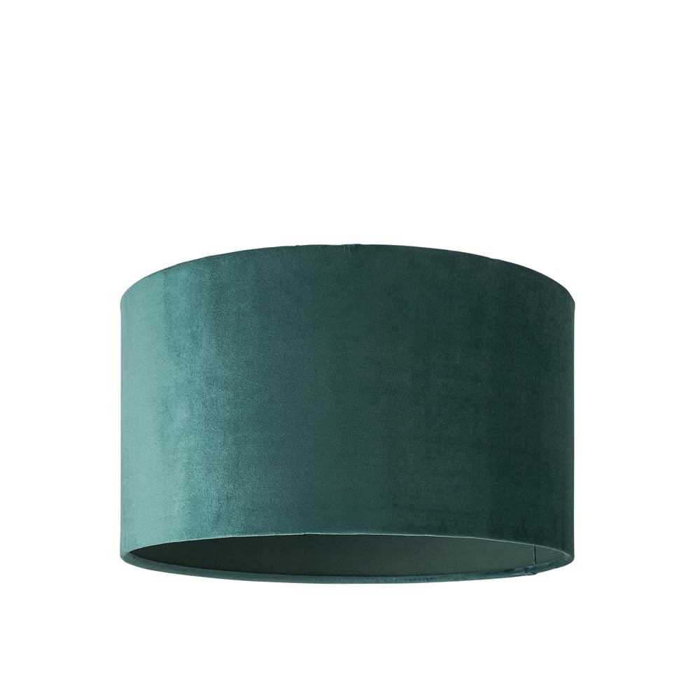 Minisun Forest Green | Modern Velvet Drum Light Shade | Lamp Shades, Home Décor & Improvement Essential Medium