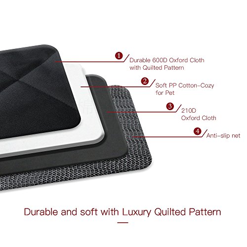 Image of Honest Dog Car Seat Covers with Side Flap, Pet Backseat Cover for Cars, Trucks, and Suv's - Waterproof & Nonslip-Luxury(Quilted) (61'' W x 64'' L, Black)
