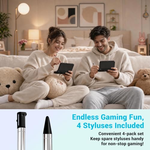 Image of 3DS Stylus Pen, Metal Retractable Replacement Stylus Compatible with Nintendo 3DS, 4in1 Combo Touch Styli Pen Set Multi Color for 3DS