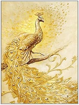 Amazon.co.jp: ポスター絵画 キャンバス写真高級金孔雀壁アートパネル