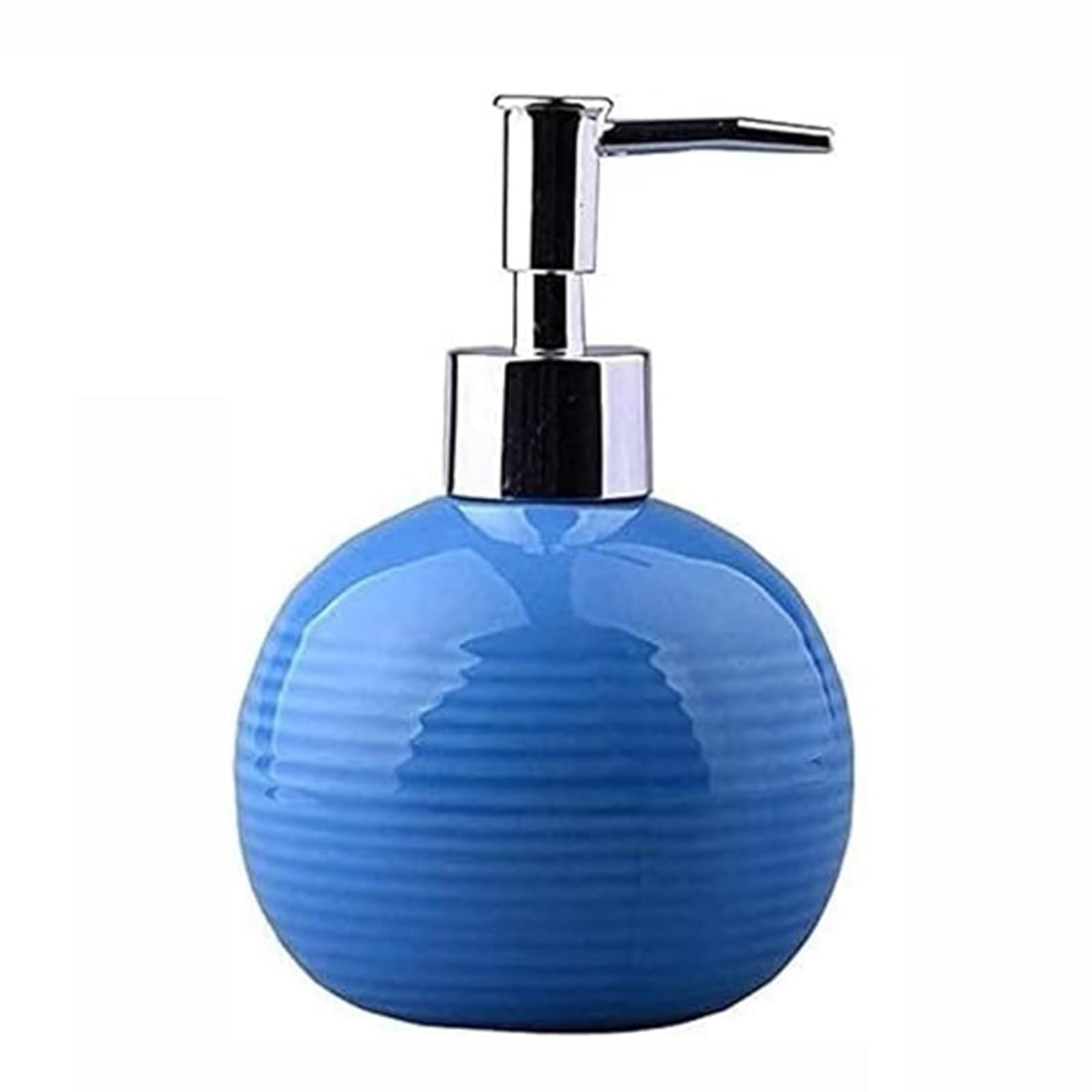 Kxaoxgrc Blu Glass Soap Lotion Dispenser Set, Ceramic Hand Soap Dispenser Multicolor 350Ml For Hotel Bathroom Kitchen(Blu)