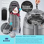 Kidiz® Babyfußsack Baby Fußsack Winterfußsack Babyschale mit Reißverschluss Kuschelsack Babydecke Kinderwagen waschbar Tasche passend für alle Kinderwagen Bett Wärmedecke aus Thermo-Fleece Grau