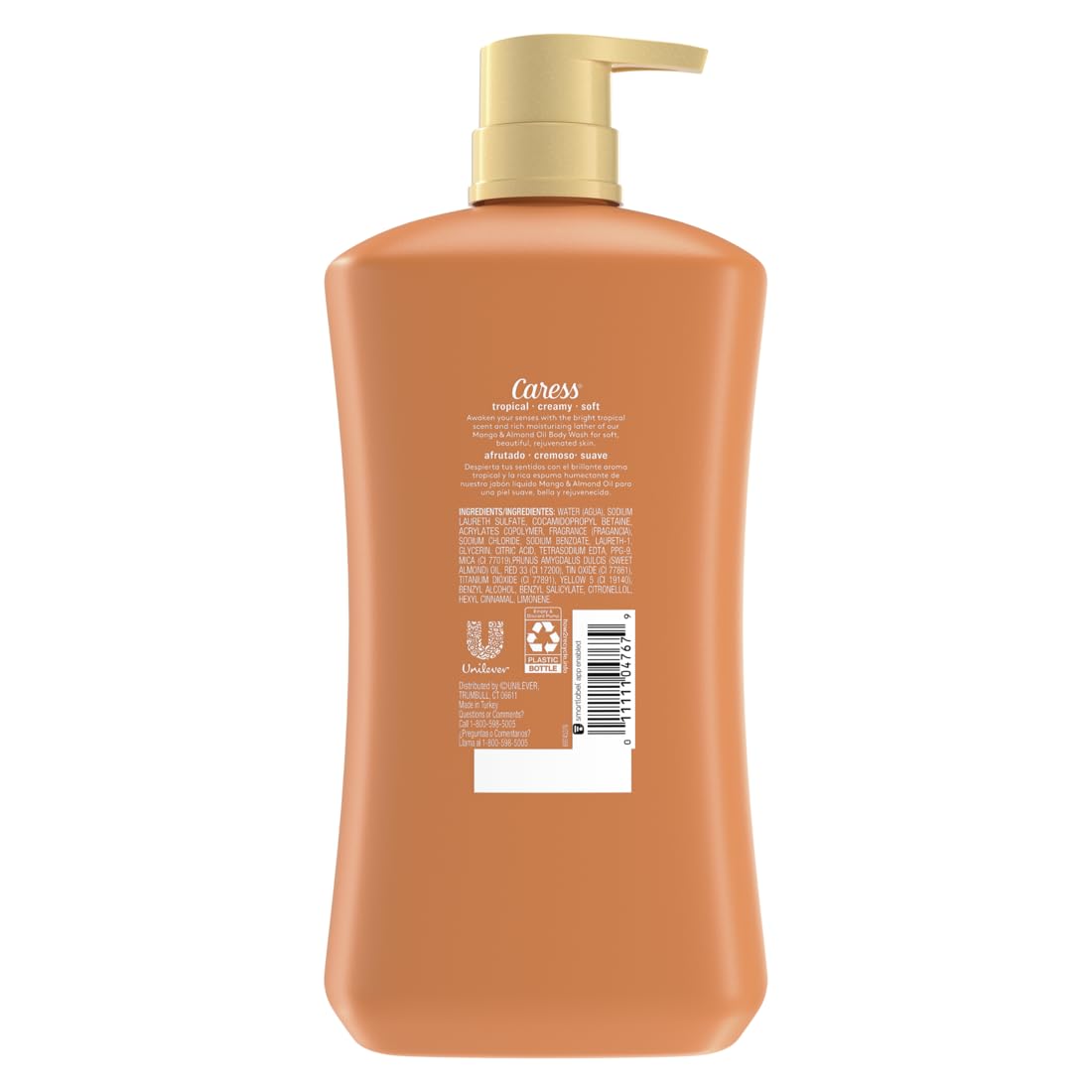 Gel de baño, aceite de mango y almendras, paquete de 2 – Gel de baño hidratante para una piel suave y rejuvenecida, jabón corporal líquido, 30 onzas líquidas Ea 2