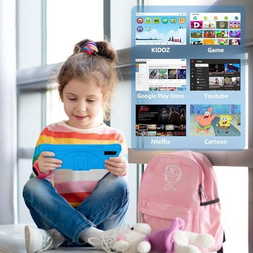 Tablette Educative Pour Enfant - 7 Pouces - 1 Go - ROM 8Go- Quad-Core -bleu