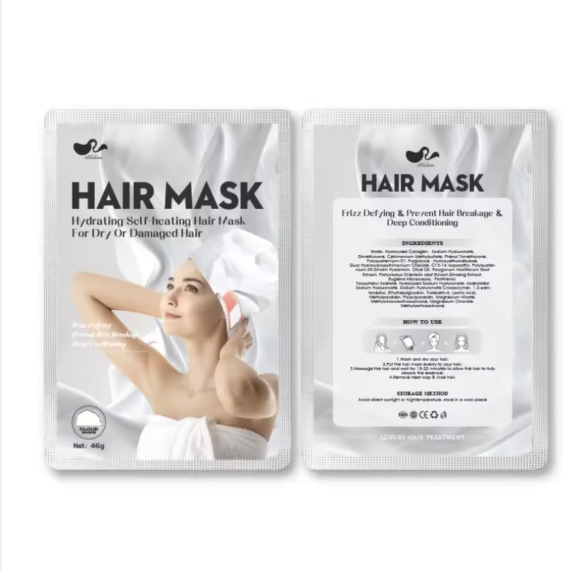Self Heating Deep Conditioning Hair Mask for Professional Salon Treatment, Thermal Heat Activated Hair Care