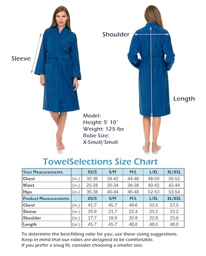 TowelSelections Womens Robe Cotton Terry Cloth Towel Bathrobe Kimono Spa Shower Bath Robe for Women4