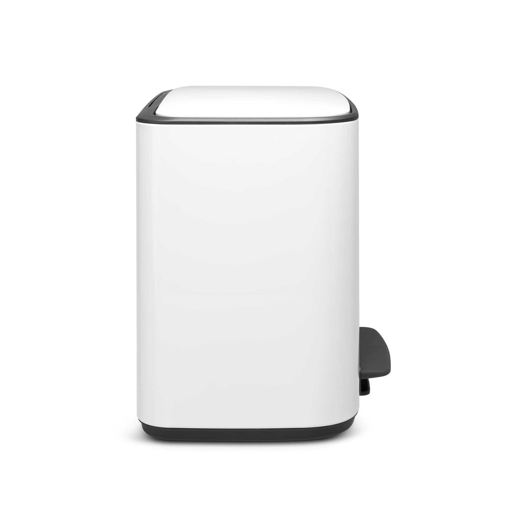 Brabantia Bo Pedal Bin Cubo de basura 11 + 23 litros, Acero Inoxidable, Blanco, 54x36,4x44 cm