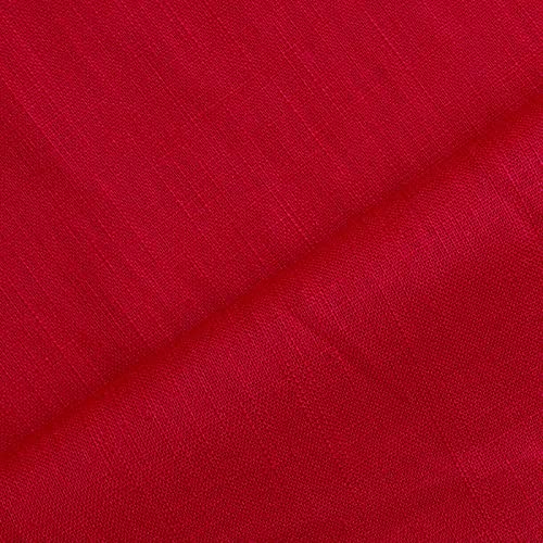 (8,99€/m) Holmar - tissu de lin de qualité supérieure, prélavé & en fibres naturelles - au mètre (rouge foncé)