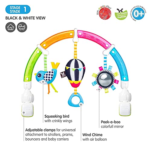 Benbat Baby Stroller Arch Toy Rainbow Dazzle Friends Play Bar. Fun Newborns Sensory Activity, Adjustable For Bouncers And Car Seat. #TOP3