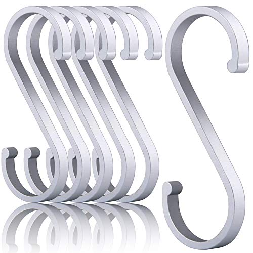 Llpjs 12 pack s hooks, aluminum s shaped hooks, heavy duty s hang…