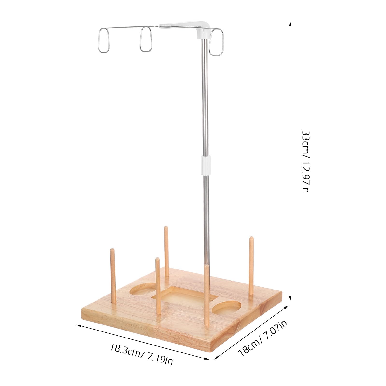 Portarocchetti per Filo in Legno e Organizer capacità Tripla per Macchine da Cucire Design Stabile per Gestione Facile e Punti Dritti