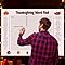 Jumbo Thanksgiving Word Search Poster, Giant Holiday Word Search Wall Poster for Thanksgiving and Christmas, 36" X 24" Wall Game with 50 Words for Family Holiday Party Activity