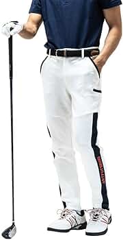 【新品】ドゥーカス　GOLFパンツ　ゴルフサイドラインパンツ ストレッチ COMONGOLF ゴルフウエア メンズ 夏 ゴルフパンツ ゴルフ パンツ