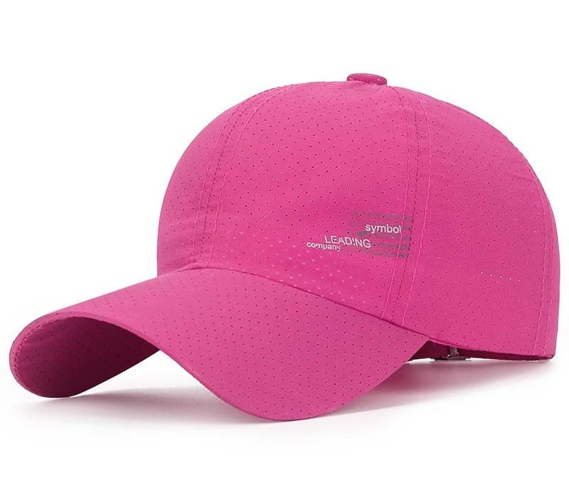 frackson Breathable Men Sun Visor Cap Baseball Adjustable Sport Summer for Golf Tennis Cricket Cycling Running Gym Sun UV Protection (Pink Dotted)-picture-32