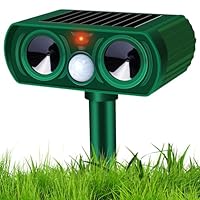 Cat Repellent Garden, Solar Powered Ultrasonic Fox Deterrent for Gardens, Cat Scarer IPX4 Waterproof, Solar Powered Animal Repellent Outdoor Farm Yard Effective for Squirrels, Dogs Foxes Birds