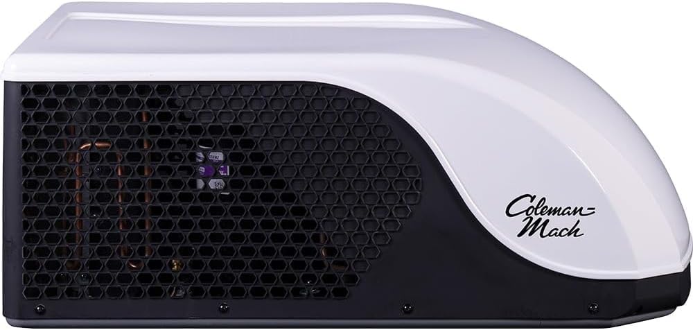Coleman-Mach Everest VS-18 RV Air Conditioner, Cool Only (Ceiling Assembly and Thermostat Sold Separately), Variable-Speed, Soft-Start Technology, Quiet 50dB Operation, Compact Design, White