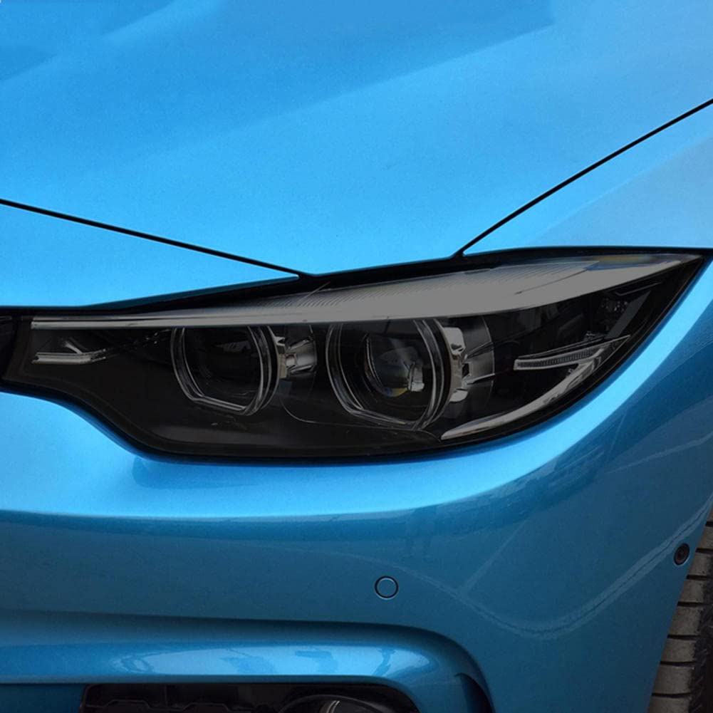 2 Pezzi Auto Faro Tinta Nero Pellicola Protettiva Vinile Protezione Adesivo TPU Trasparente, per BMW 4 Series F32 F33 F36 Accessori