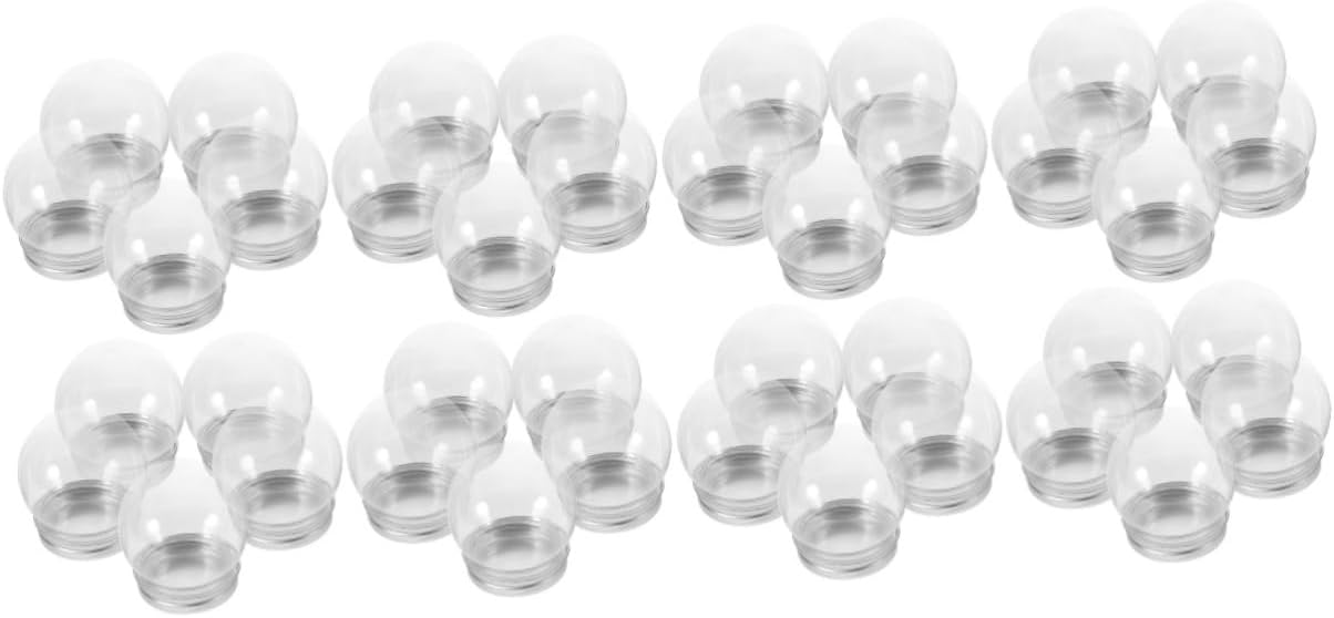 Alipis 40pcs Clear Plastic Containers Decorative Candy Storage Jars Lids for Crafts Treats and Items for Parties and Events