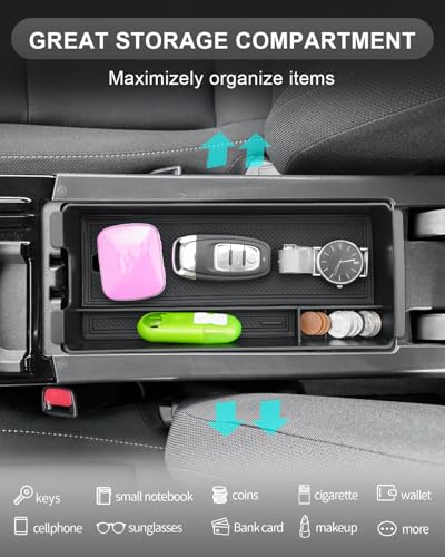 Image of CDEFG Center Console Organizer for 2026 Toyota Prius, for 2025 2026 Toyota Prius (LE /XLE /Nightshade Edition /Limited) / Prius Prime (SE /XSE /XSE Premium) Accessories Middle Console Armrest Storage Box