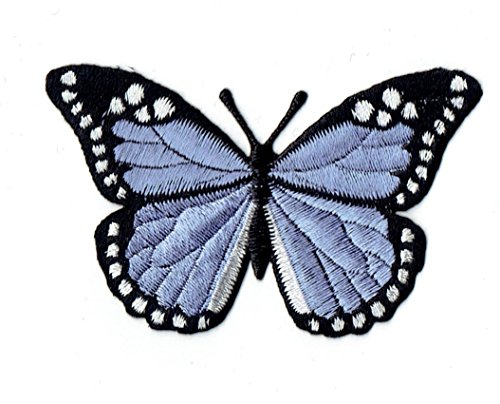 Monarch Butterfly, Embroidered, Iron on Patch (Lilac Purple)